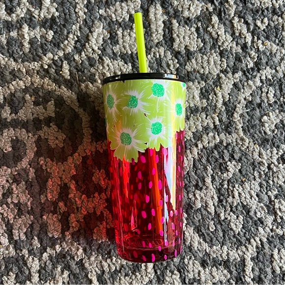 Starbucks Berry Blossoms Glass Cold Cup Tumbler - Picture 2 of 7